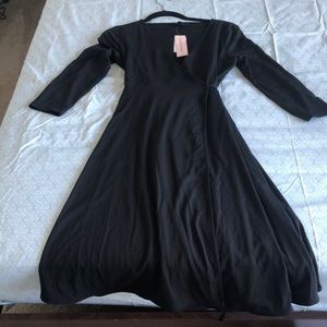 Banana Republic black wrap dress